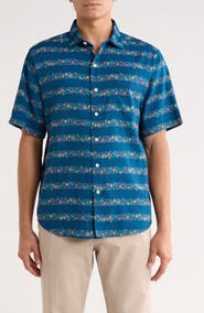 Tommy Bahama Tropical Drinks Short Sleeve Button-Up Shirt
