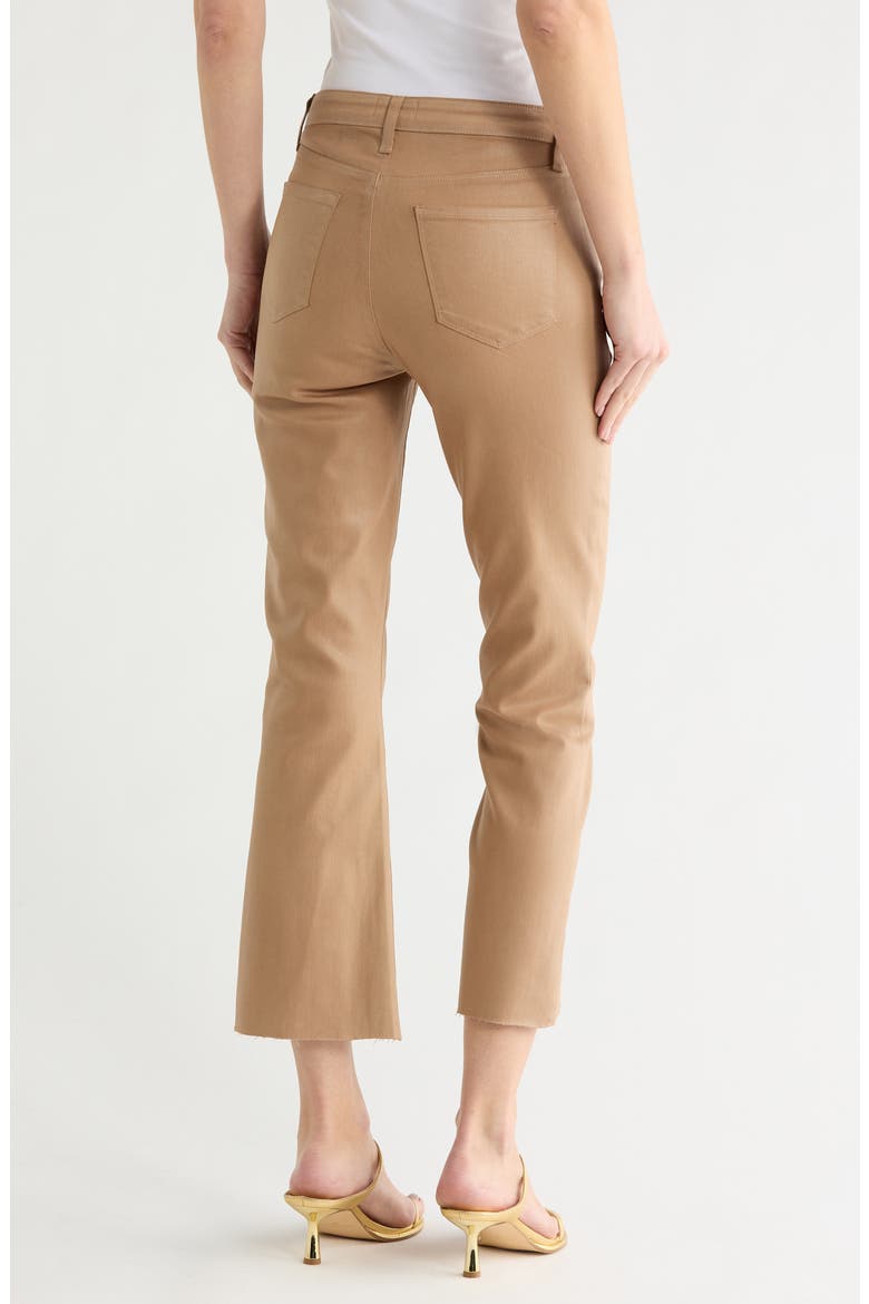 Kendra Coated High Waist Crop Flare Jeans, Alternate, color, CAPPUCCINO COATED