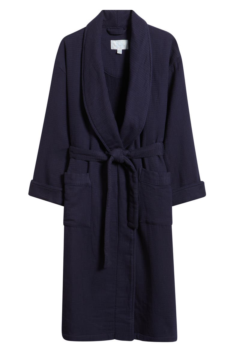 Aberdeen Waffle Knit Robe, Alternate, color, NAVY