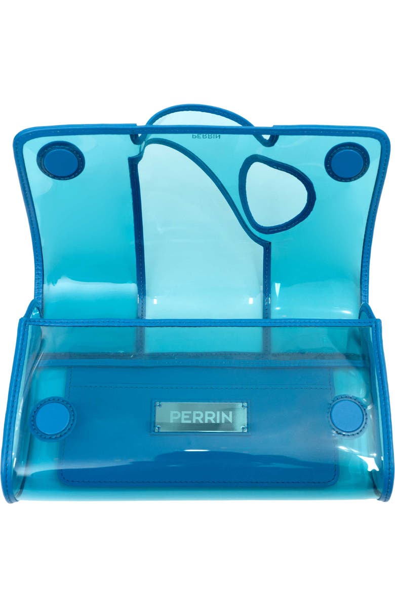 PERRIN PARIS L'Asymetrique Clutch Vinyl, Alternate, color, Vinyl Azur