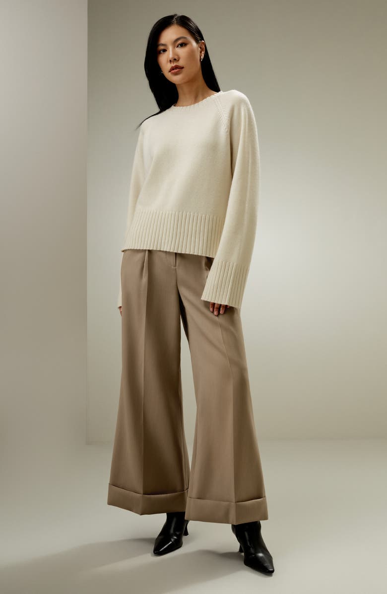 Lilysilk Gelato Wool-Blend Sweater for Women, Alternate, color, White