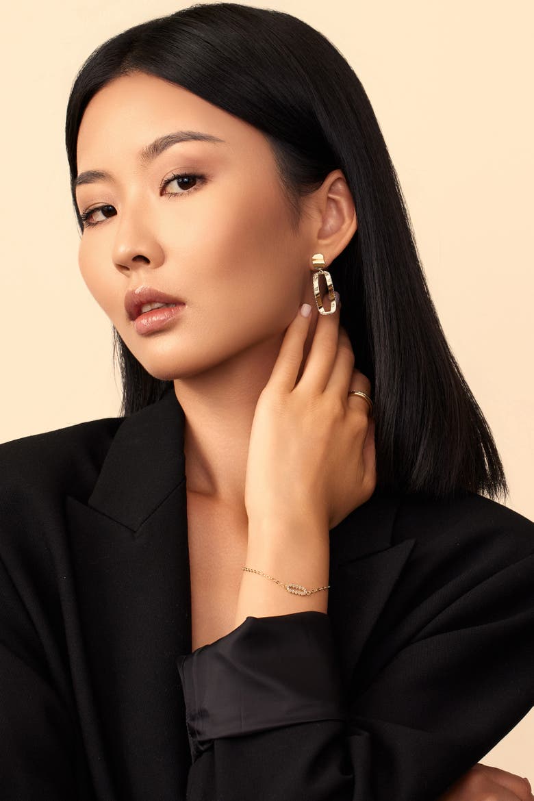 14K Gold Bellissima Drop Earrings, Alternate, color, Yellow Gold