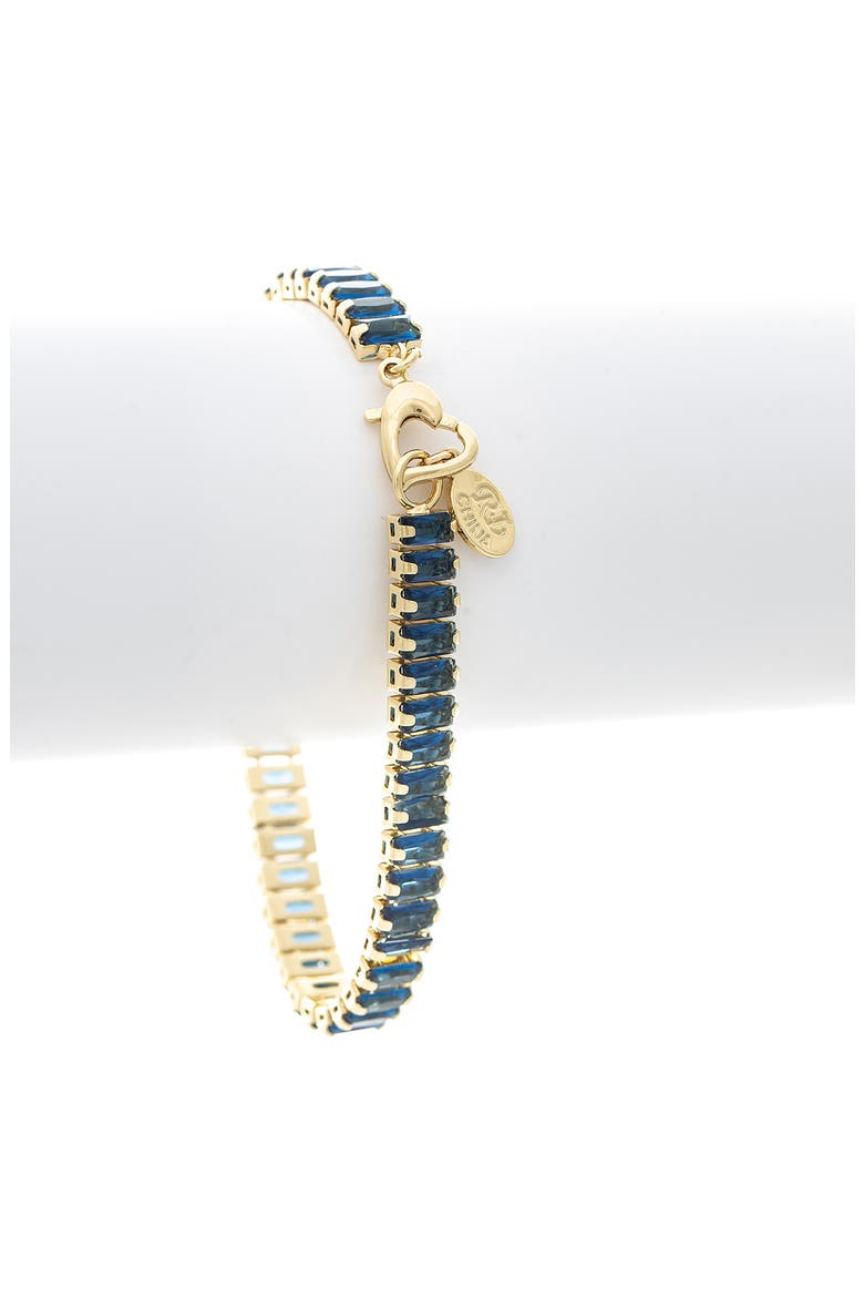 Rectangle Cubic Zirconia Tennis Bracelet, Alternate, color, SAPPHIRE