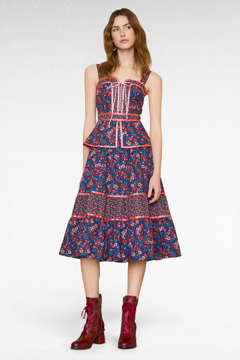 Grace Vintage Inspired Peplum Midi Dress, ModCloth x Gunne Sax