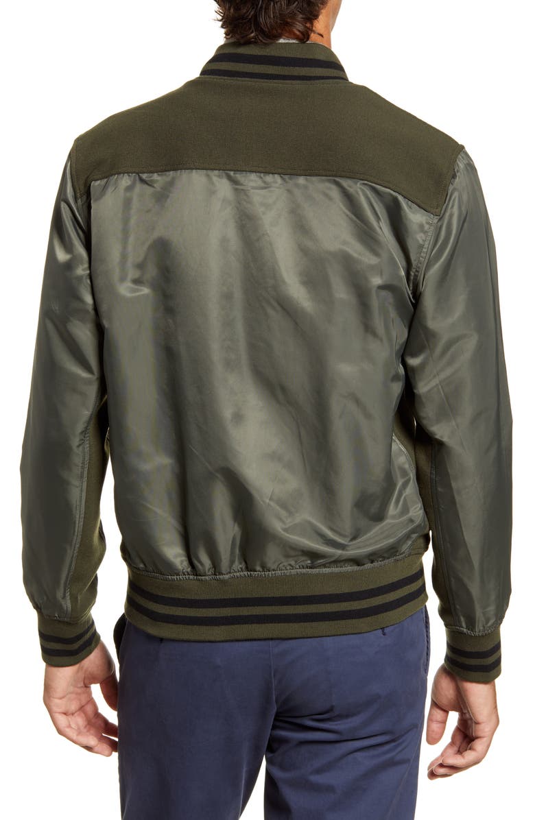Mills Supply by Splendid Nylon Varsity Bomber Jacket, Alternate, color, 