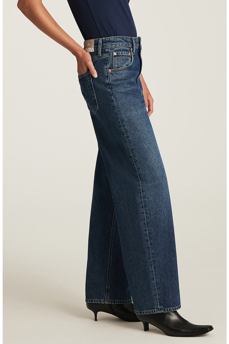 Nica High Waist Barrel Jeans, Alternate, color, DARK BRUSHED CLASSIC DENIM