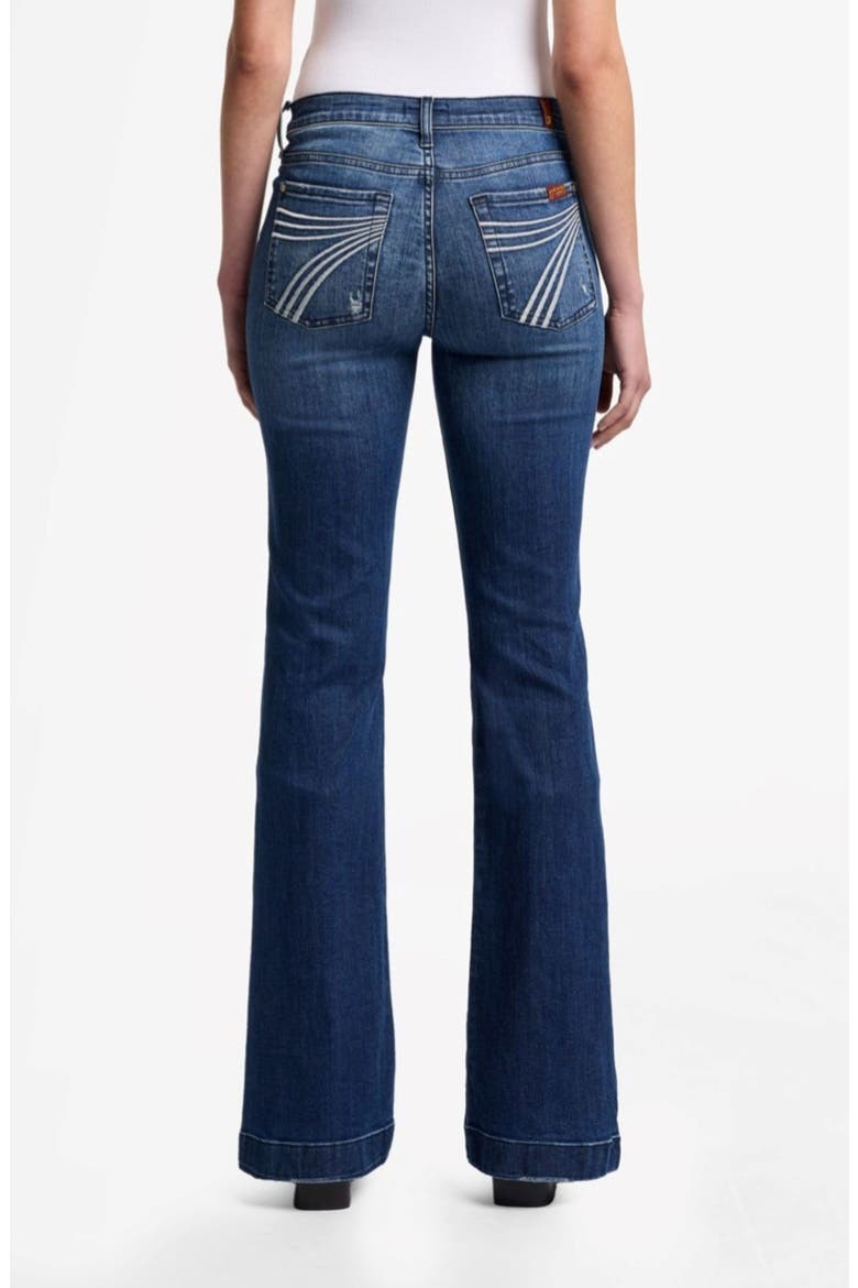Dojo Mid Rise Flare Jeans, Alternate, color, LAKE BLU