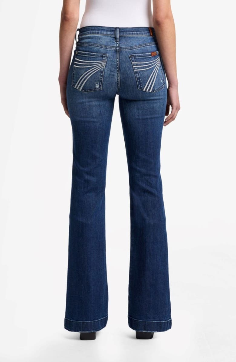 7 For All Mankind Dojo Mid Rise Flare Jeans, Alternate, color, Lake Blu