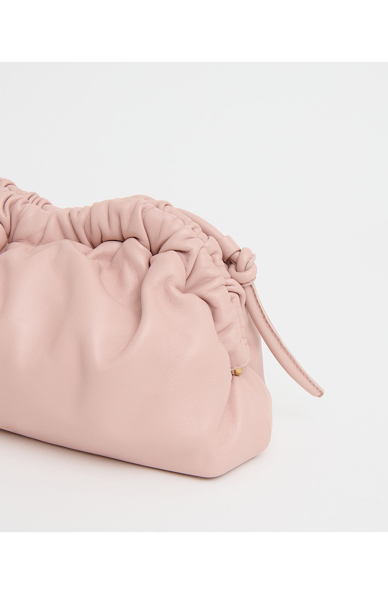 Mini Cloud Leather Clutch, Alternate, color, ZUCCHERO