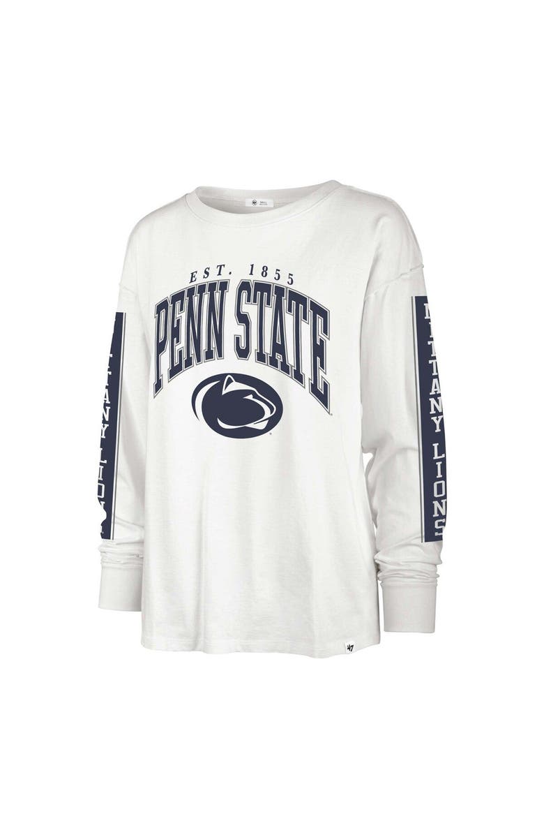 '47 Women's '47 Cream Penn State Nittany Lions Statement SOA 3-Hit Long Sleeve T-Shirt, Alternate, color, 