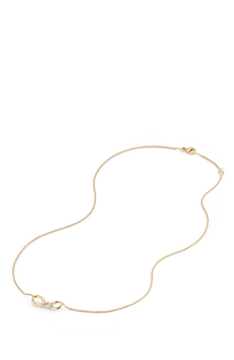 David Yurman Continuance Pendant Necklace in 18K Gold with Diamonds, Alternate, color, 