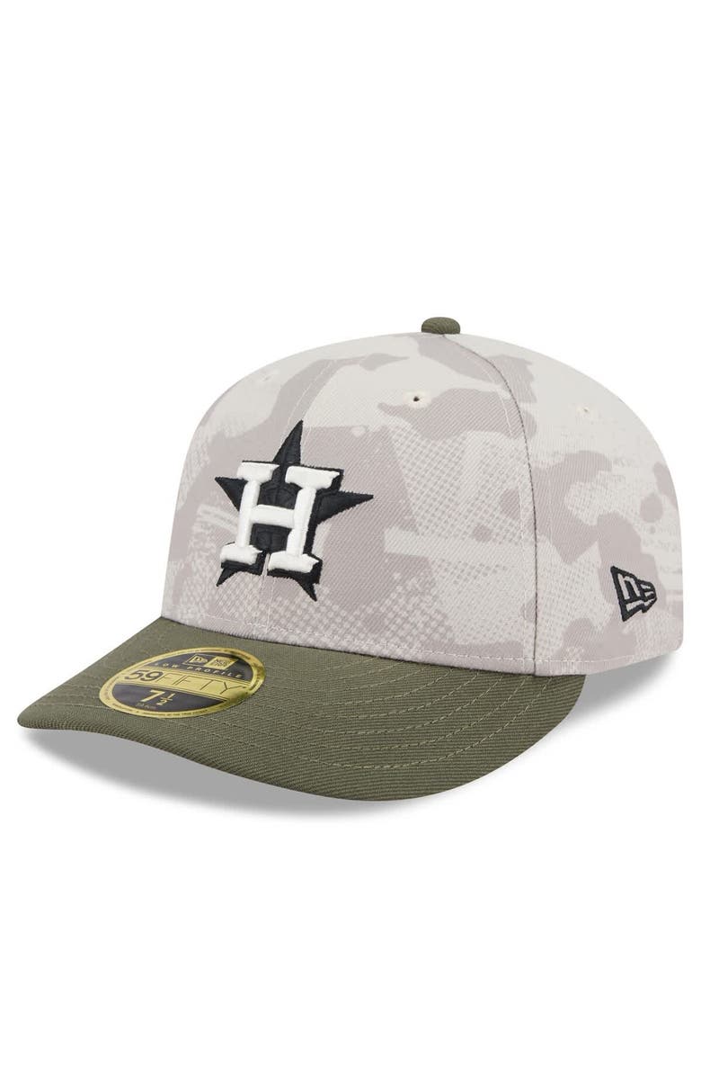New Era Men's New Era Light Beige/Olive Houston Astros 2025 Armed Forces Day Low Profile 59FIFTY Fitted Hat, Alternate, color, Light Beige