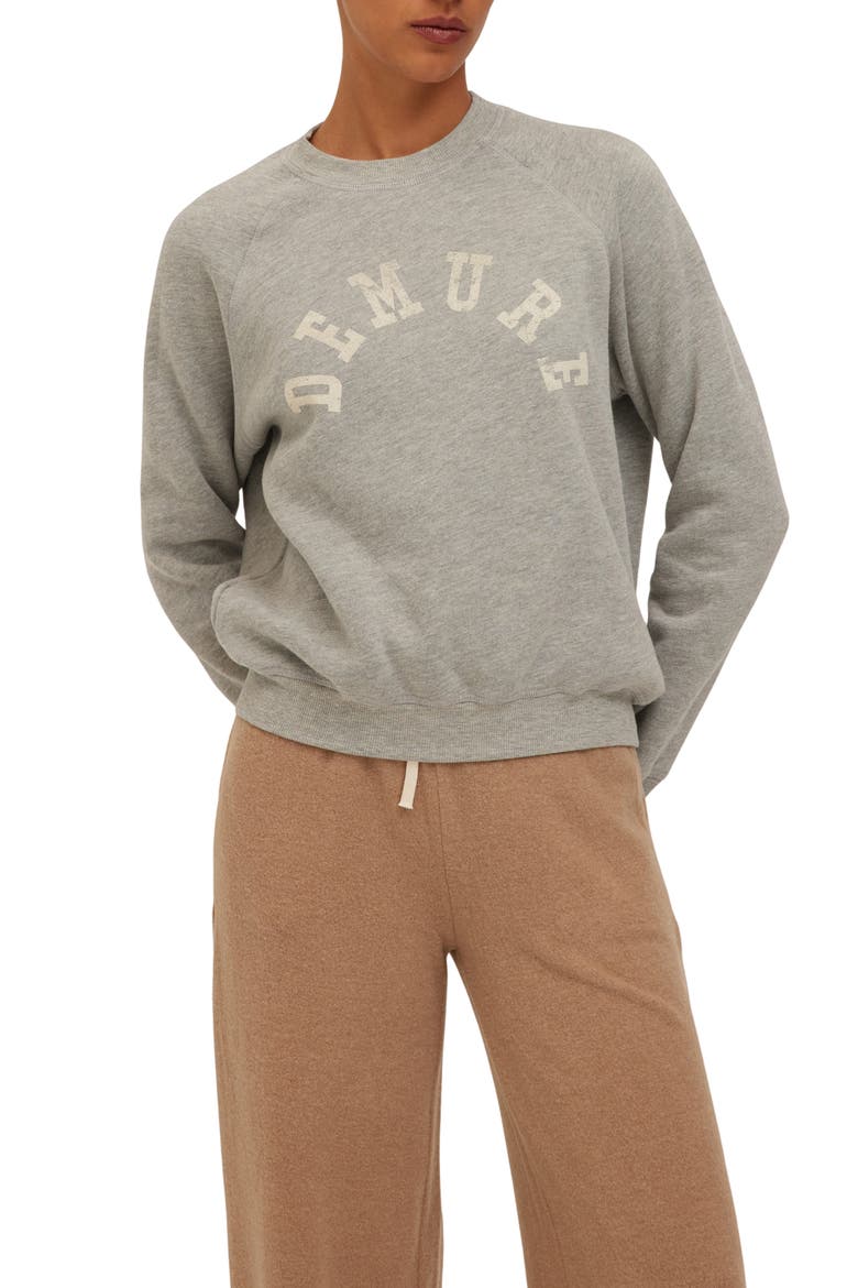 Rowdy Demure Reverse Graphic Sweatshirt, Alternate, color, HTGREY