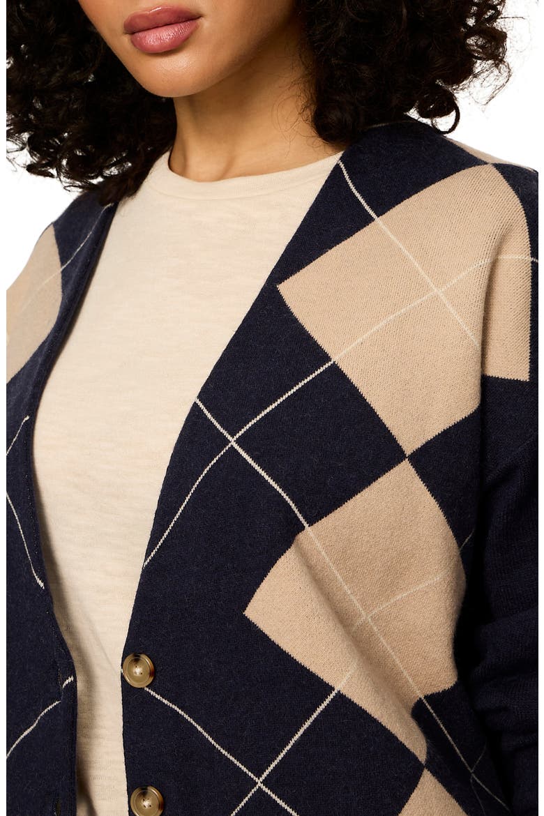 Arden Argyle Cardigan, Alternate, color, LOMA ARGYLE BLUE