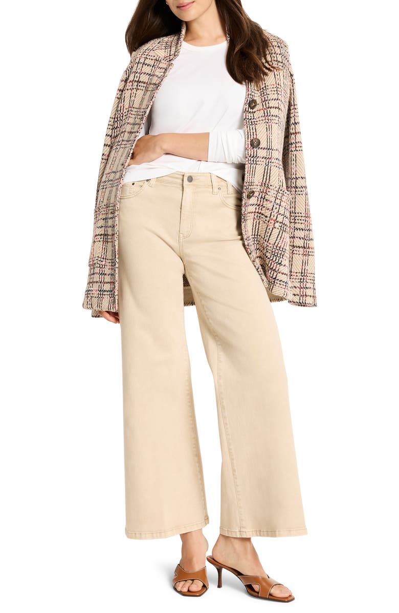 NIC+ZOE Joyride Ankle Boot Flare Leg Jeans, Alternate, color, Latte