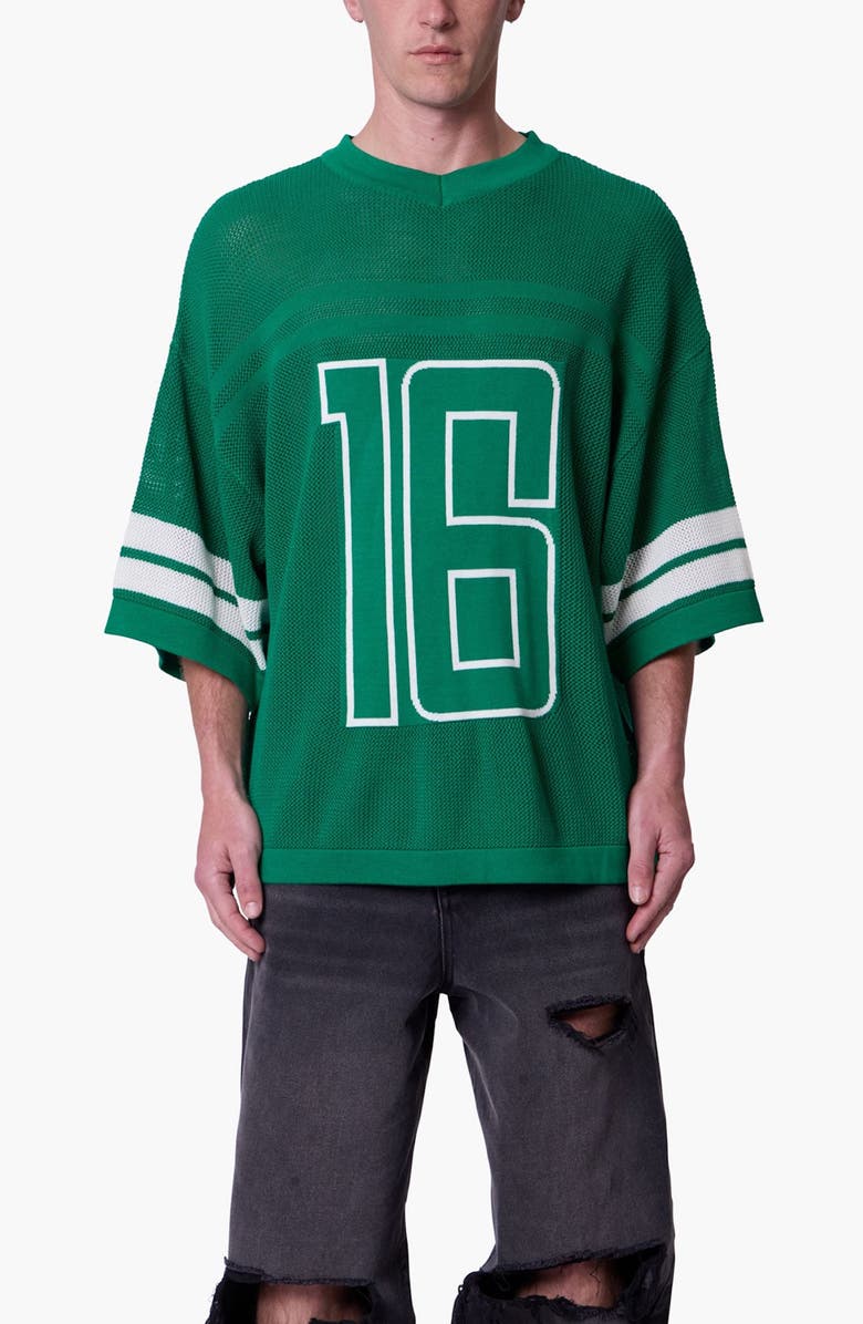 mnml Open Stitch Varsity Jersey Top, Alternate, color,