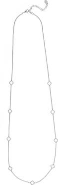 RIVKA FRIEDMAN Pavé CZ Clover Station Necklace