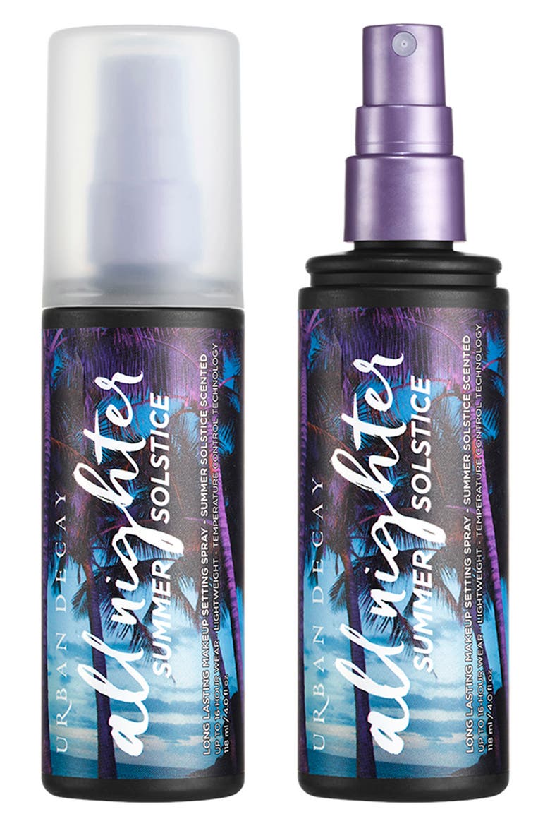 All Nighter Setting Spray Summer Solstice Full Size with Travel Spray, Main, color, NO COLOR