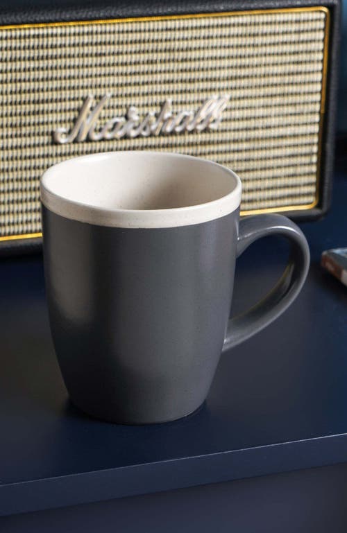 Stone Lain Serenity Stoneware 4-piece Mug Set In Gray