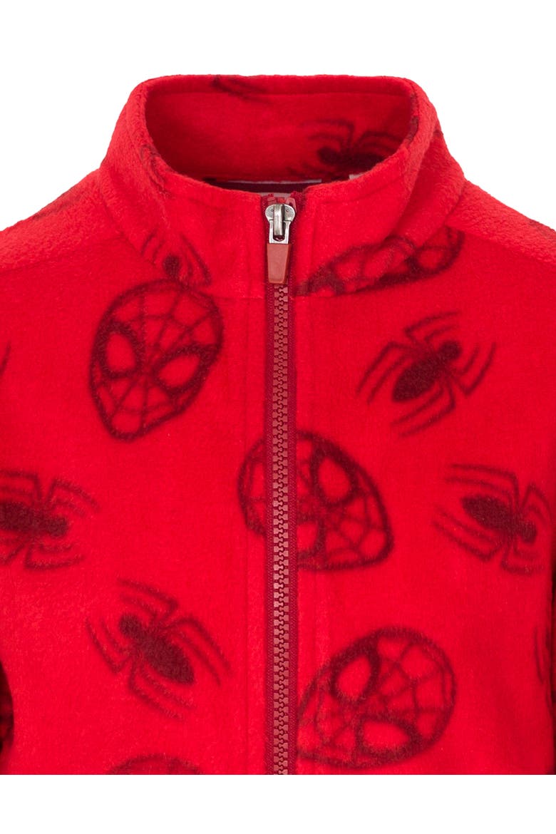 Spider-Man Zip-Up Fleece Jacket, Alternate, color, Spider Man Red