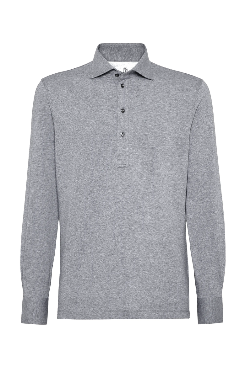 Jersey polo shirt, Main, color, Grey