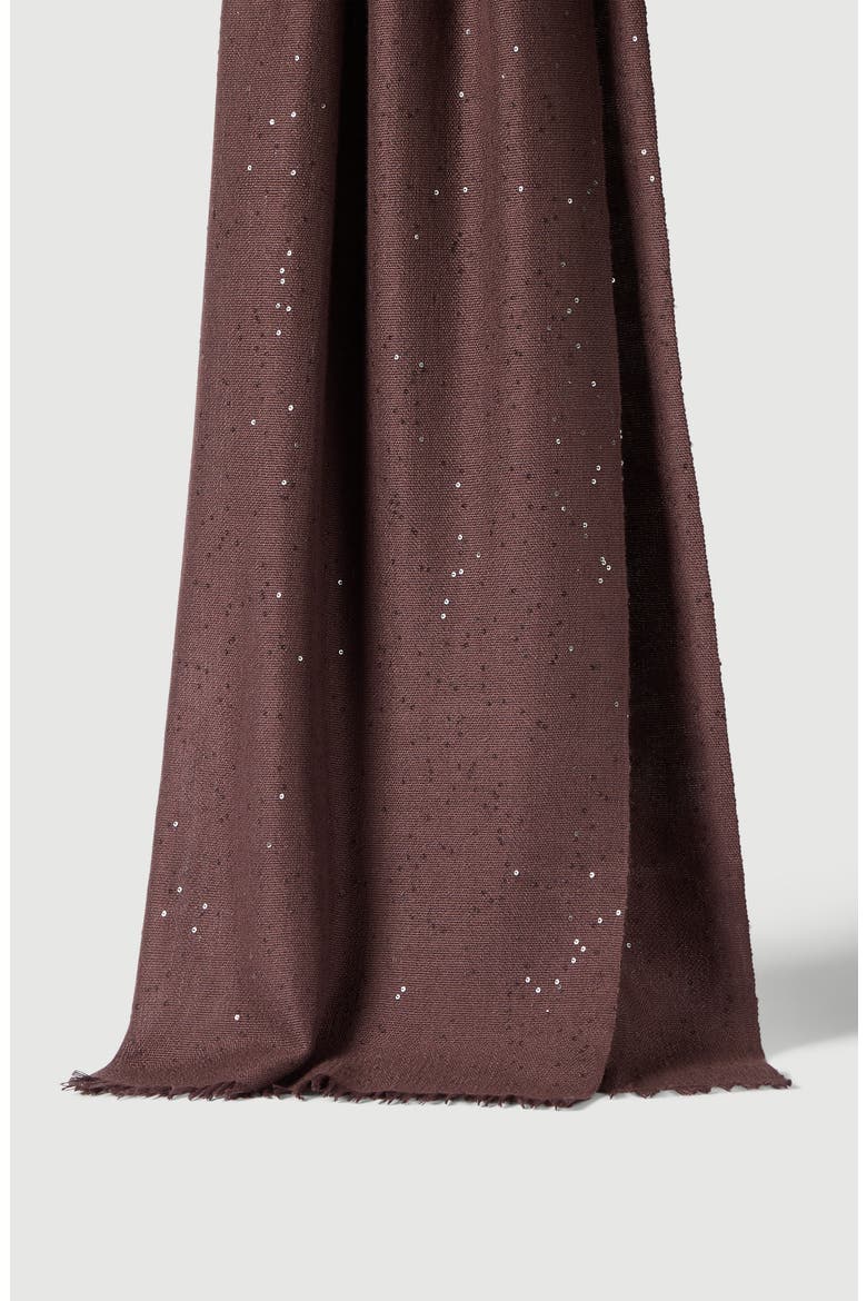 Cashmere and silk Diamond yarn scarf, Alternate, color, Grape