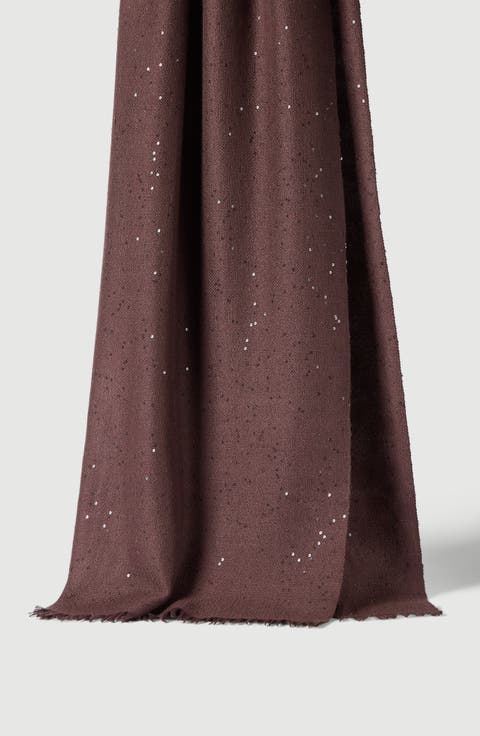 Cashmere and silk Diamond yarn scarf