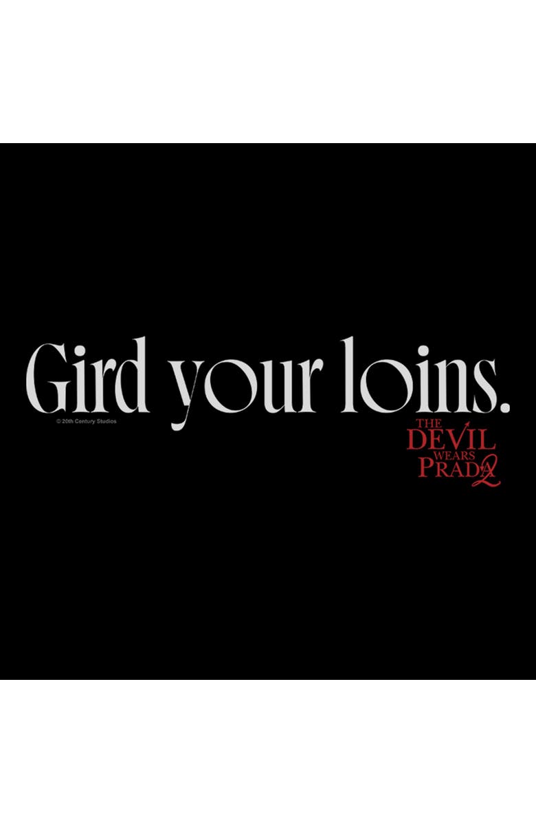 The Devil Wears Prada 2 Women's The Devil Wears Prada 2 Gird Your Loins Logo Graphic T-Shirt, Alternate, color, Black