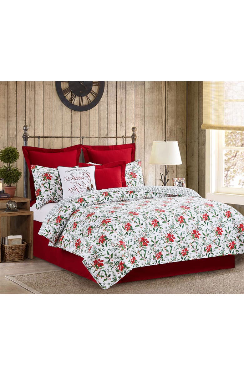 C&F Home Silvia Cotton Cotton Quilt Set - Reversible and Machine Washable, Main, color, Green