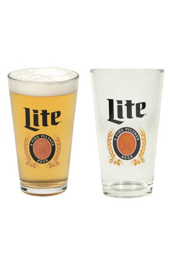 Lord's Rocks Miller Lite Set Of 2 Pint Cups