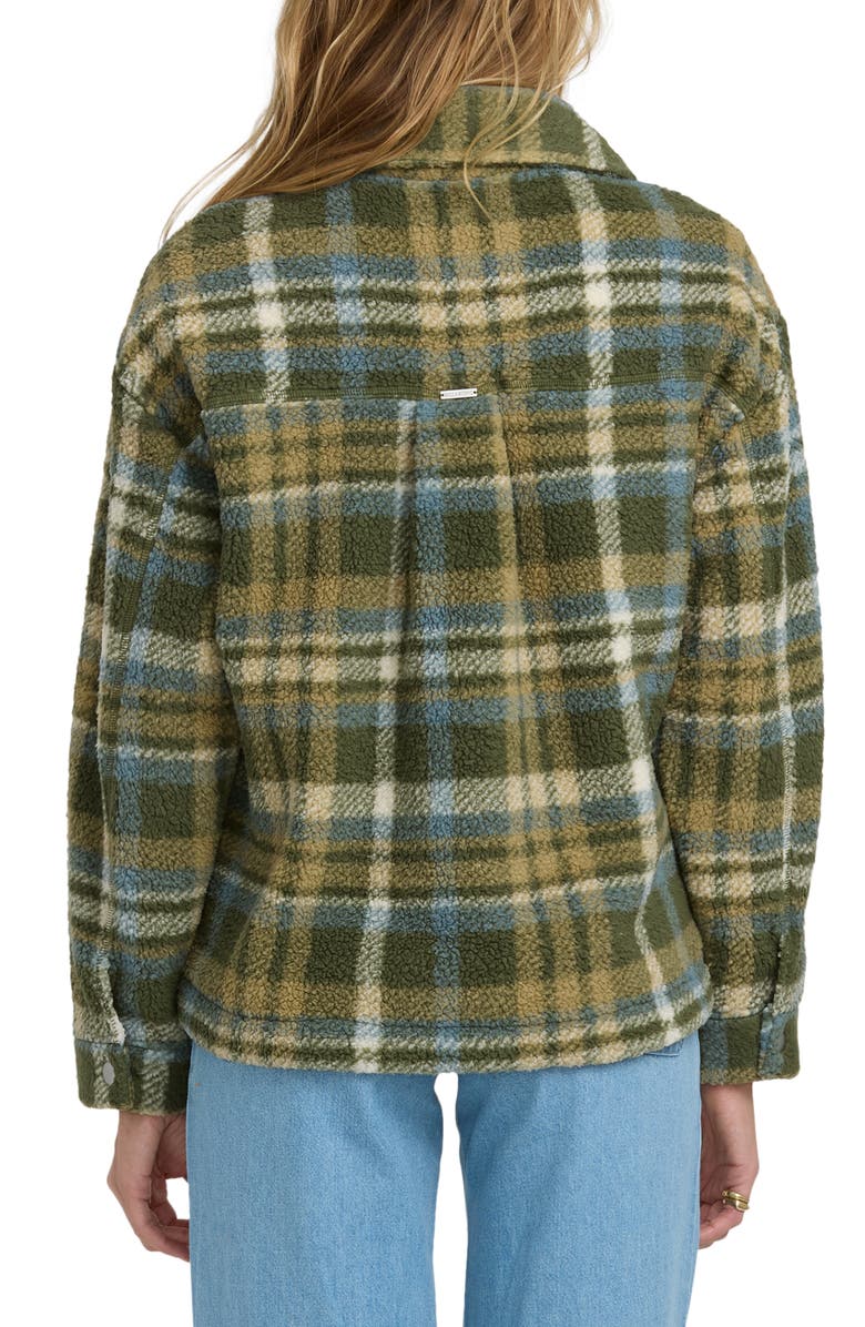 Billabong Sundown High Pile Fleece Shacket, Alternate, color, Canteen