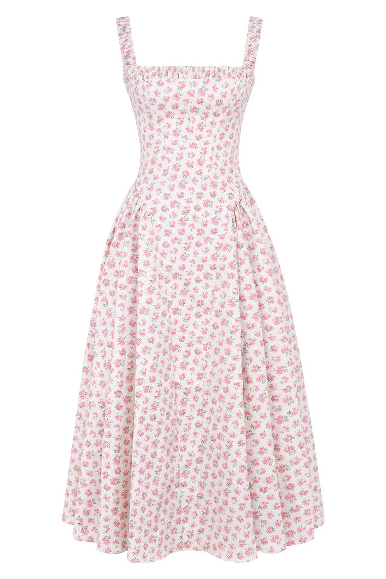 Dorothy Floral Stretch Cotton Dress, Alternate, color, PRINT COTTAGE