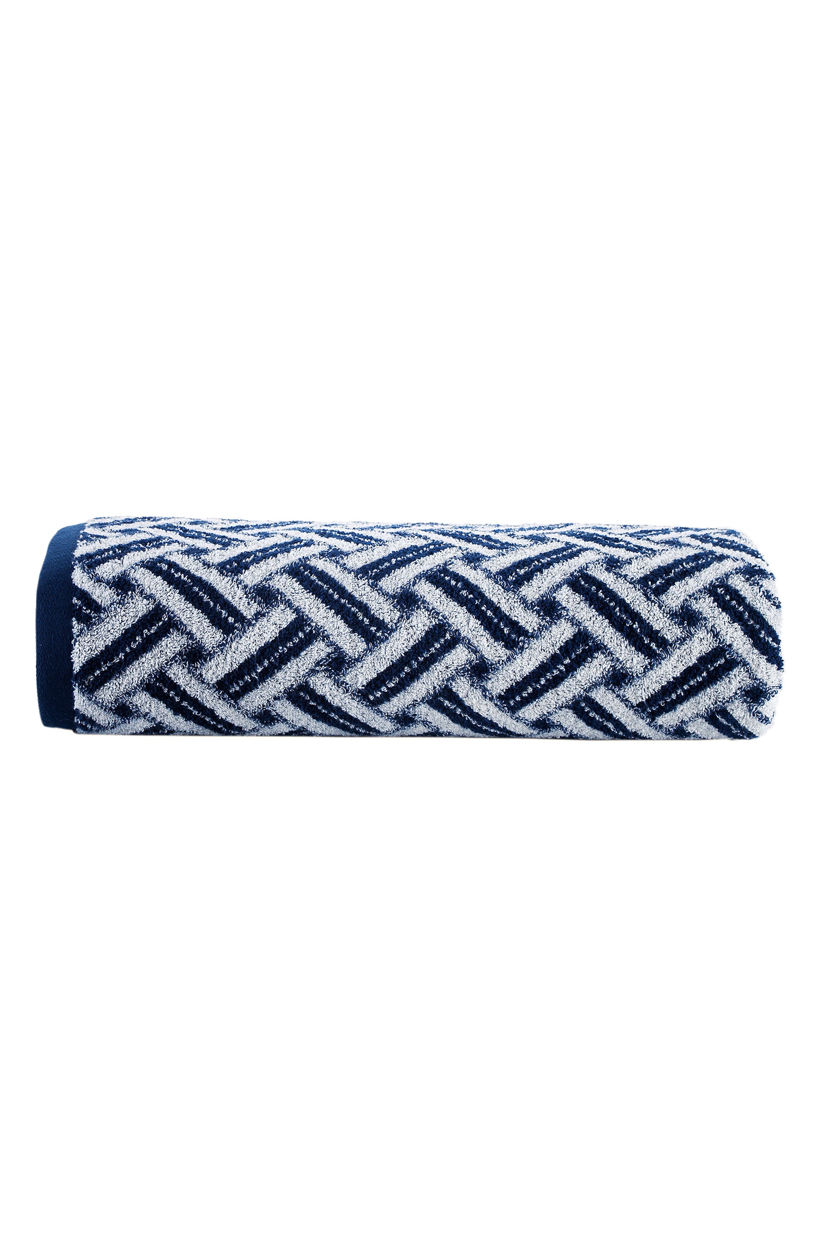 Crisscross Stripe 2-Pack Turkish Cotton Bath Towels