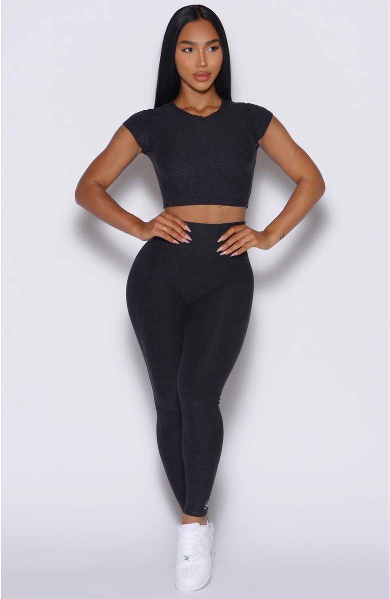 Bombshell Sportswear Fit Fam Active Tee, Alternate, color, Heathered Black