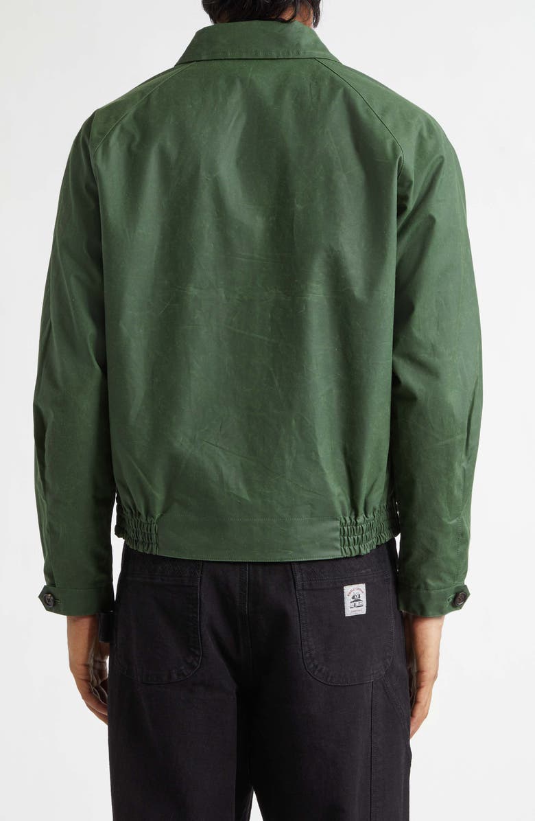 Bode Waxed Cotton Coach's Jacket, Alternate, color, Green