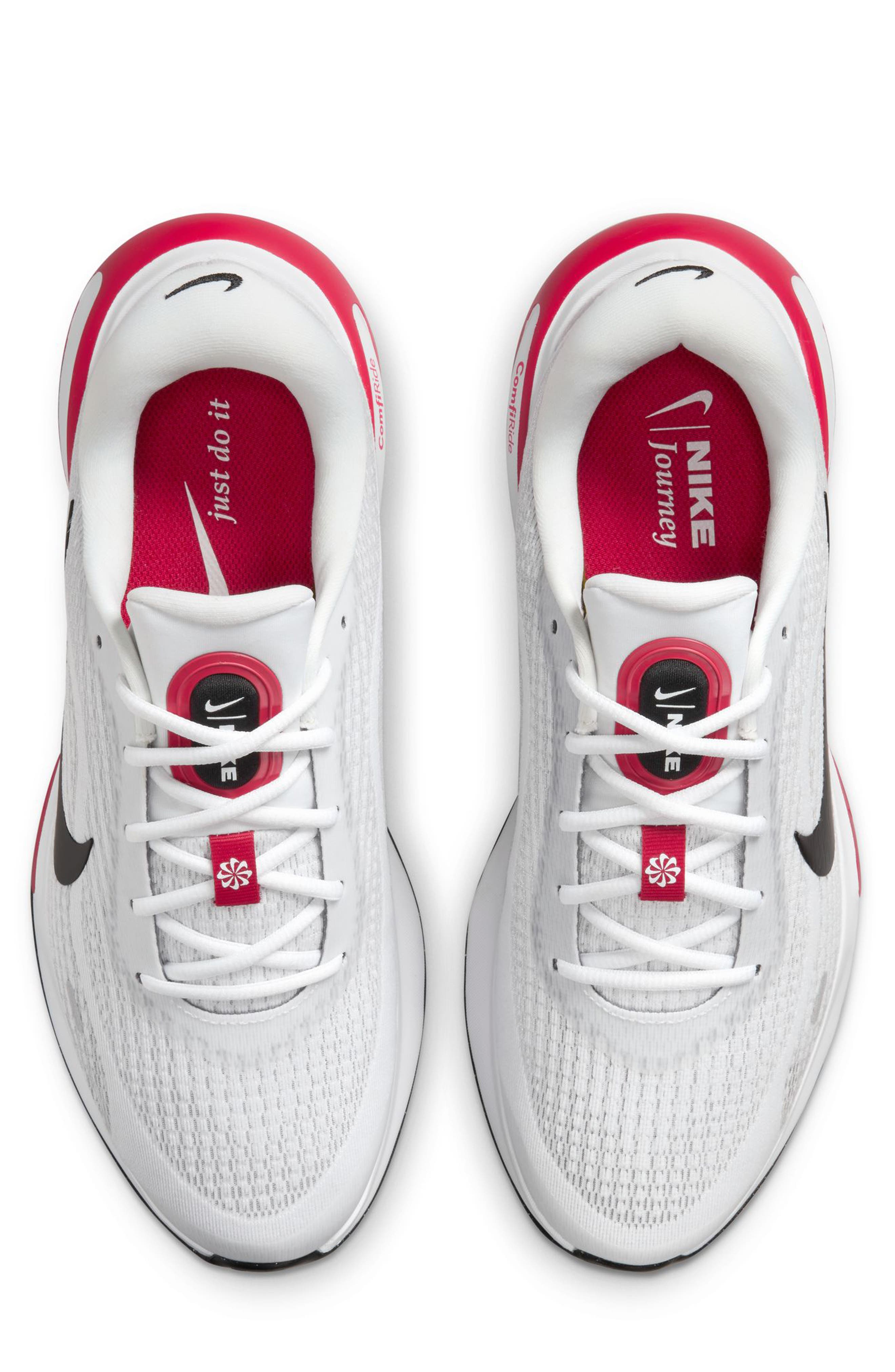Nike Journey Road Runner Sneaker, Alternate, color, White/ Black/ Fire Red/ Grey