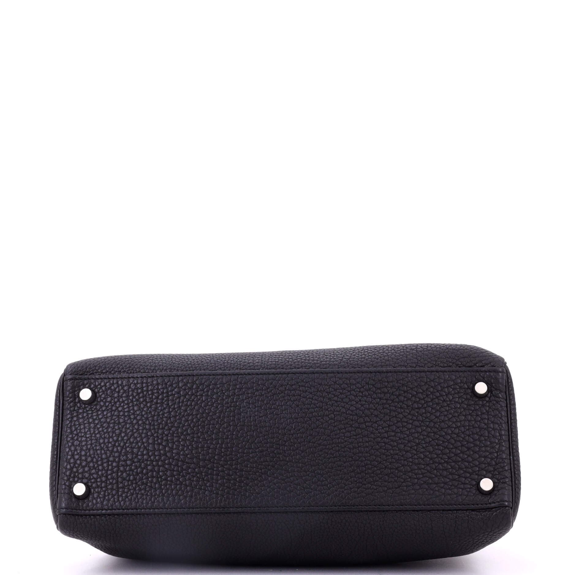 Pre-Owned Hermes Kelly Handbag Black Togo with Palladium Hardware 32, Alternate, color, Noir