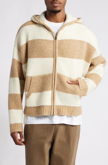 Stripe Zip Sweater Hoodie