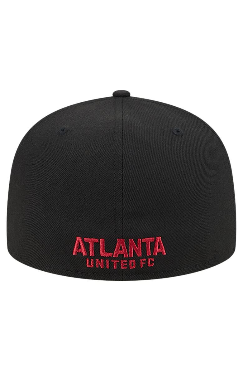 New Era Men's New Era White/Black Atlanta United FC 2024 Kick Off Collection 59FIFTY Fitted Hat, Alternate, color, White