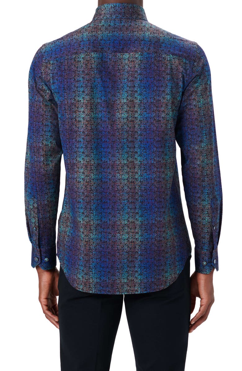 Bugatchi OoohCotton<sup>®</sup> Abstract Print Button-Up Shirt, Alternate, color, 