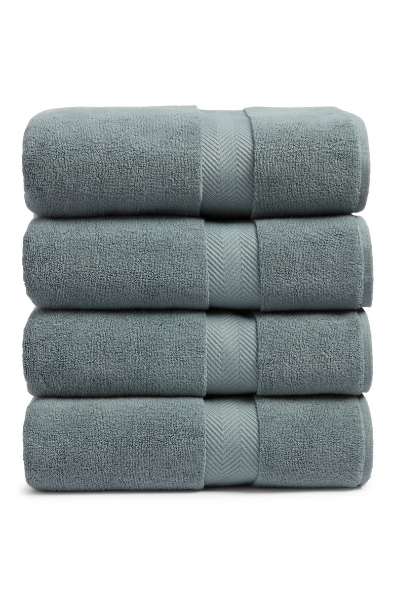 Organic Hydrocotton Set of 4 Bath Towels $140 Value, Main, color, GREEN BALSAM