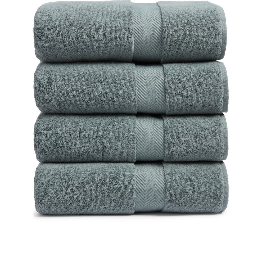 Nordstrom Organic Hydrocotton Set Of 4 Bath Towels $140 Value In Blue