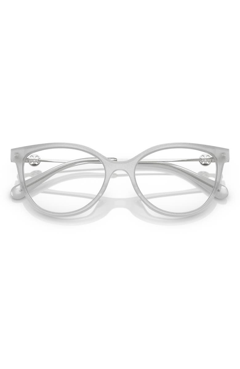 Tory Burch 53mm Cat Eye Optical Glasses, Alternate, color, Grey