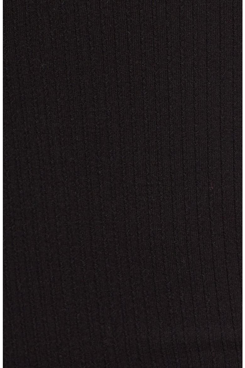 Lace-Up Rib Knit Camisole, Alternate, color, BLACK