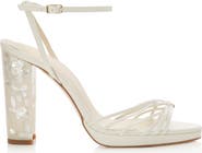 Freya Rose Rosalina Ankle Strap Pearl Platform Heel Sandal