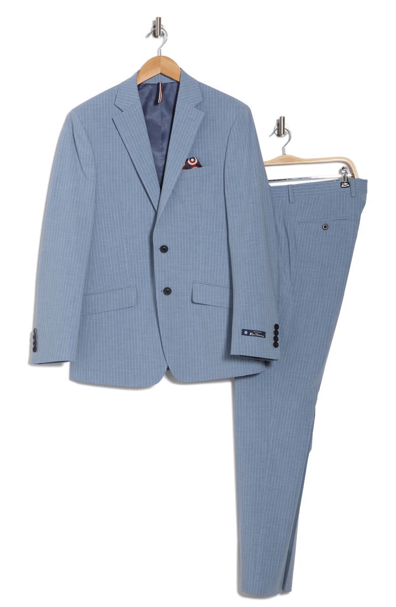 Ben Sherman Pinstripe Stretch Suit, Alternate, color, 