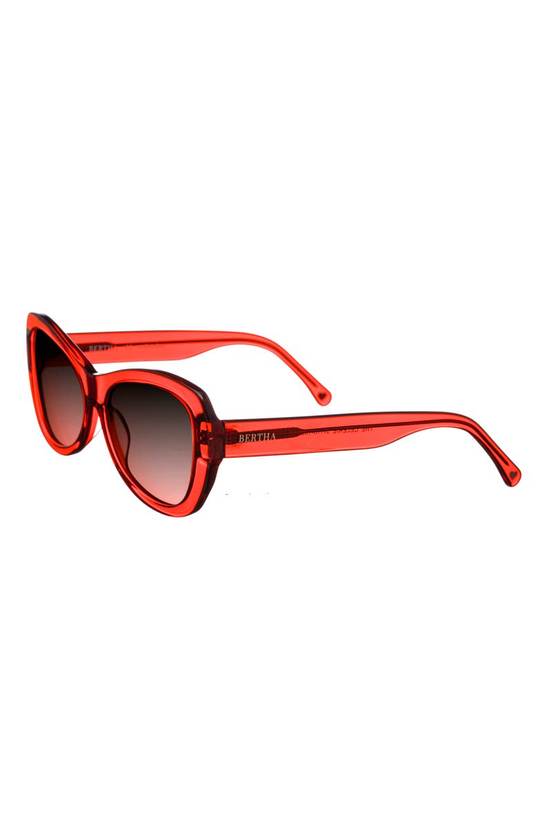 BERTHA Celerie Handmade in Italy Sunglasses, Main, color, Orange