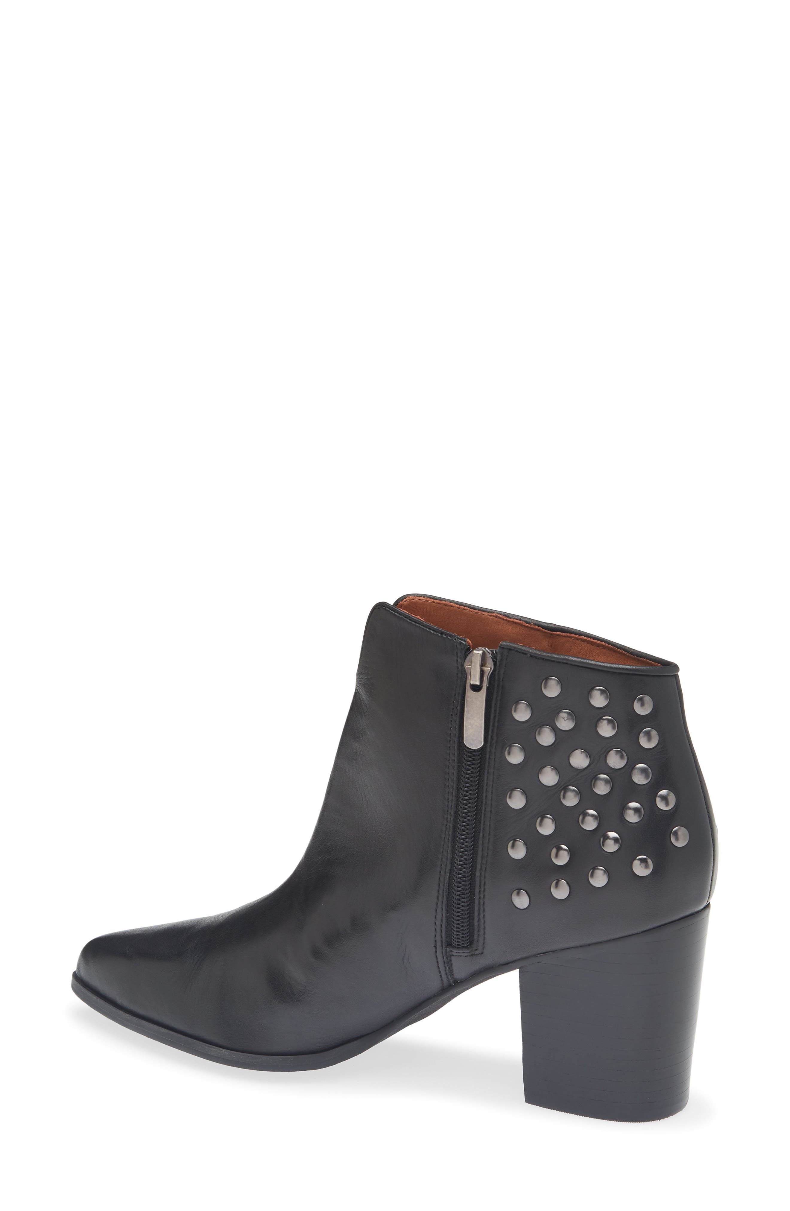 Edie Pointed Toe Bootie, Alternate, color, BLACK LEATHER