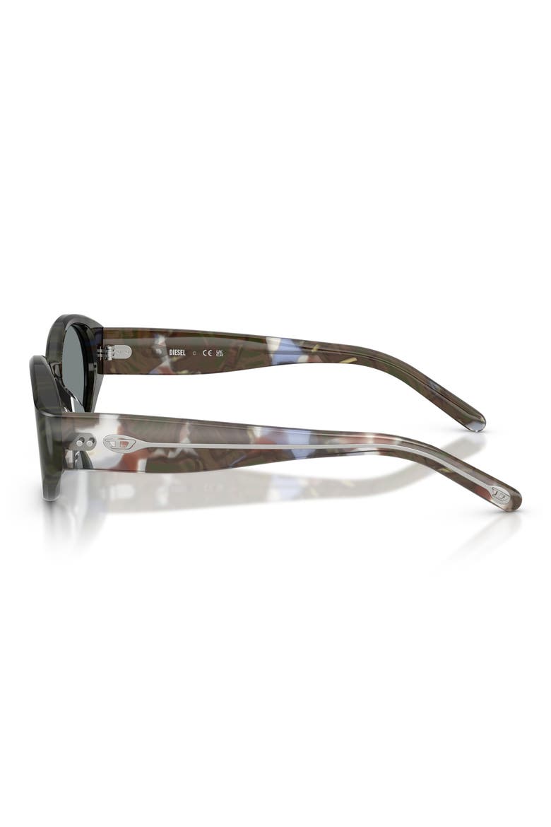 52mm Oval Sunglasses, Alternate, color, GREEN HAVANA / GREY