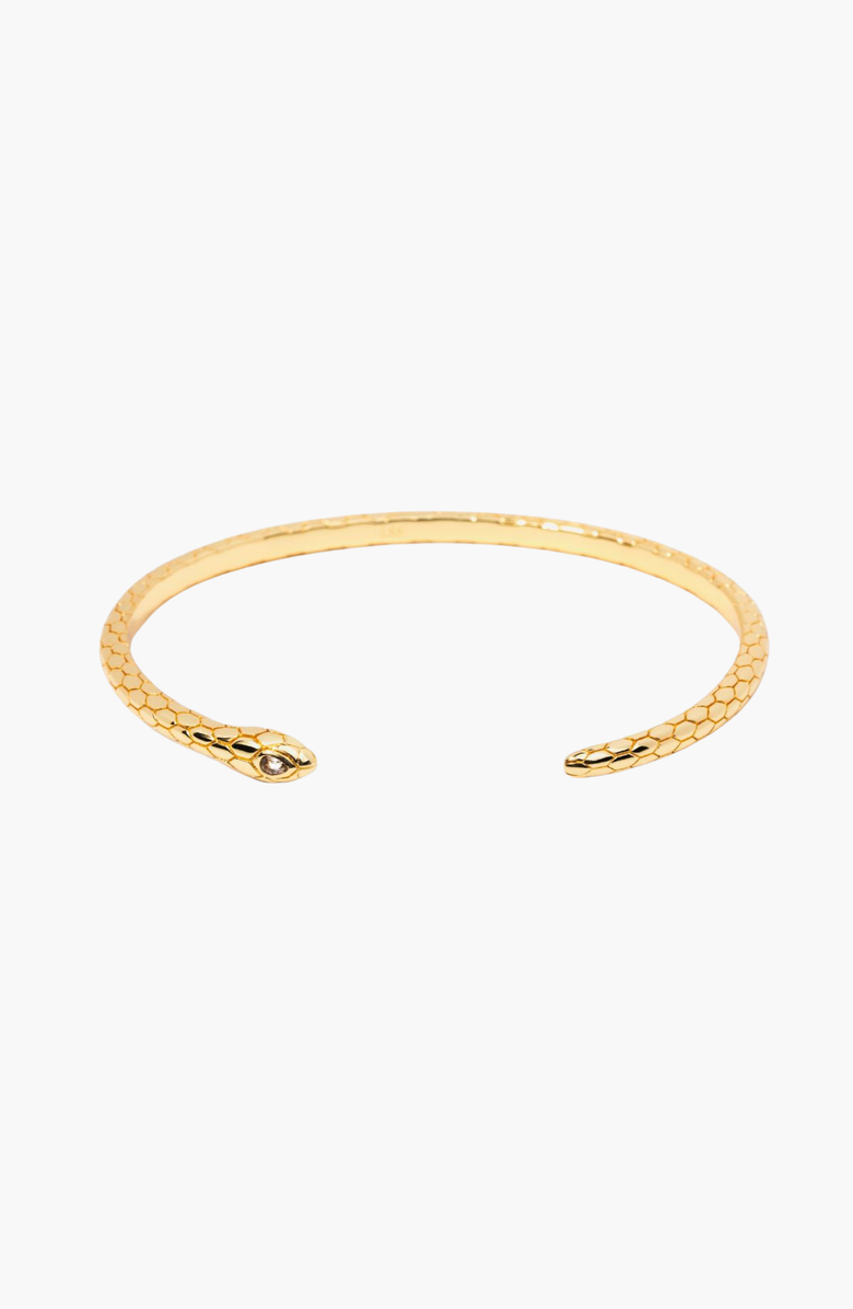 Little Sky Stone Snake Cuff Bracelet, Main, color, Gold